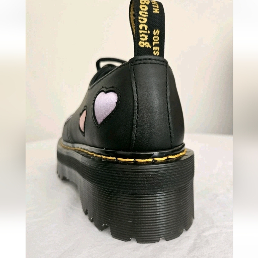 Dr. Martens Black Ankle Boots with Heart Accents - Picture 5 of 8